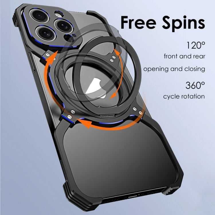 Mechanical Arm Borderless MagSafe Holder Metal Phone Case