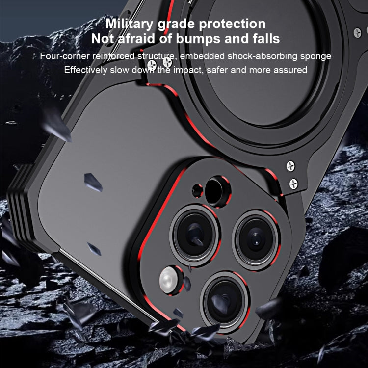 Mechanical Arm Borderless MagSafe Holder Metal Phone Case