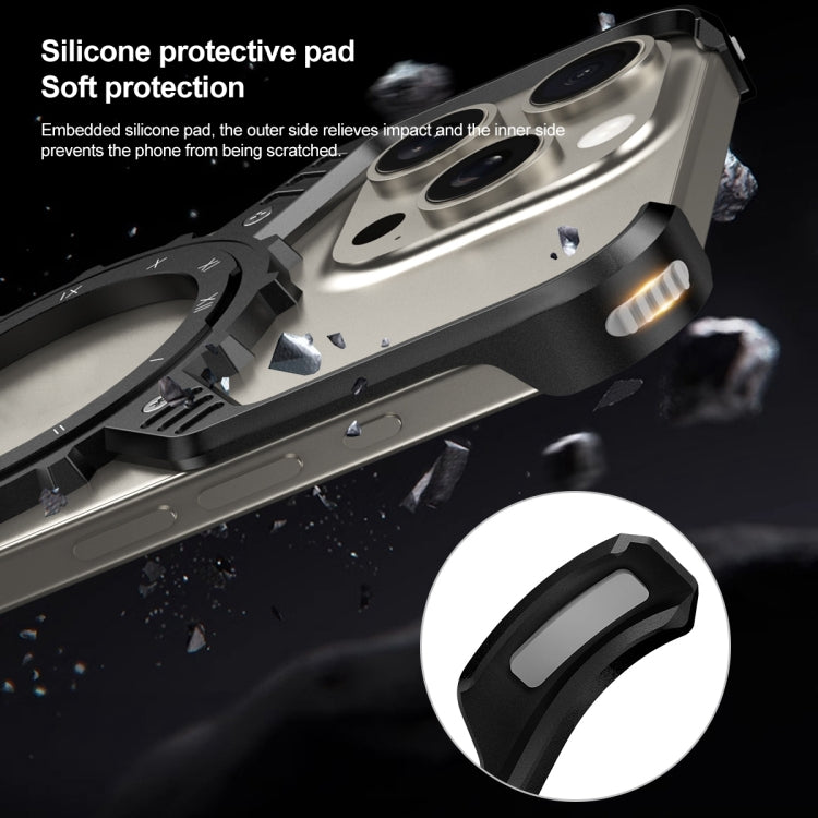 Mechanical Gear MagSafe Holder Borderless Metal Phone Case