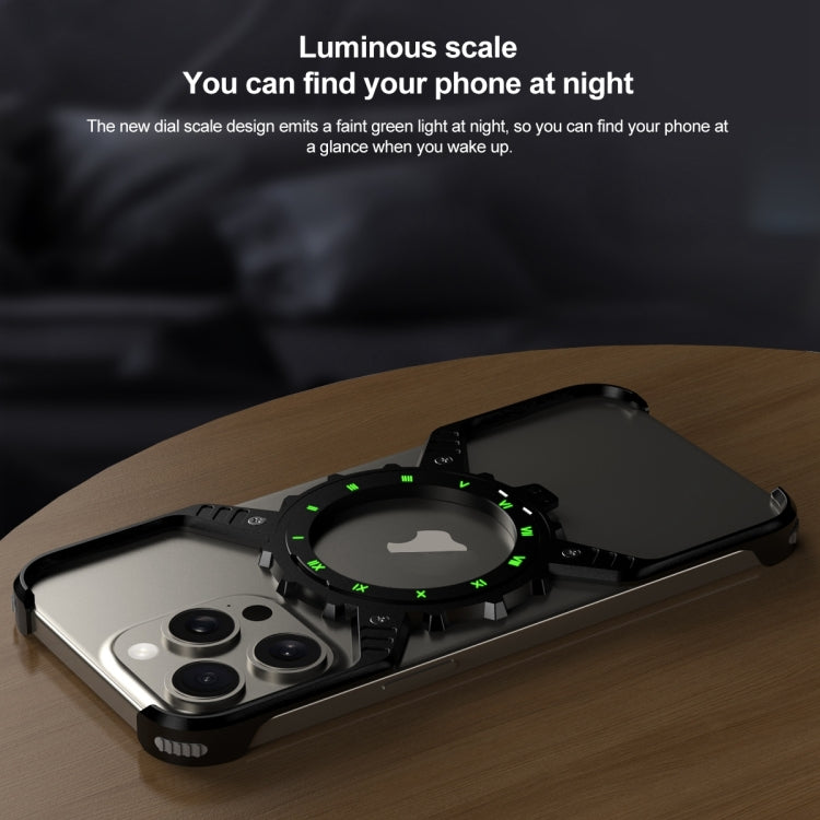 Mechanical Gear MagSafe Holder Borderless Metal Phone Case