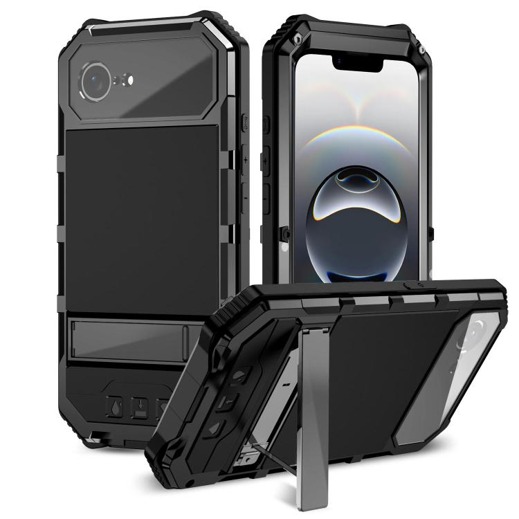 R-JUST Life Waterproof Dustproof Shockproof Holder Phone Case, For iPhone 18 Pro, For iPhone 18 Pro Max, For iPhone 17e / 16e, For iPhone 17 Pro Max, For iPhone 17 Pro, For iPhone 17, For iPhone 16 Pro Max, For iPhone 16 Plus