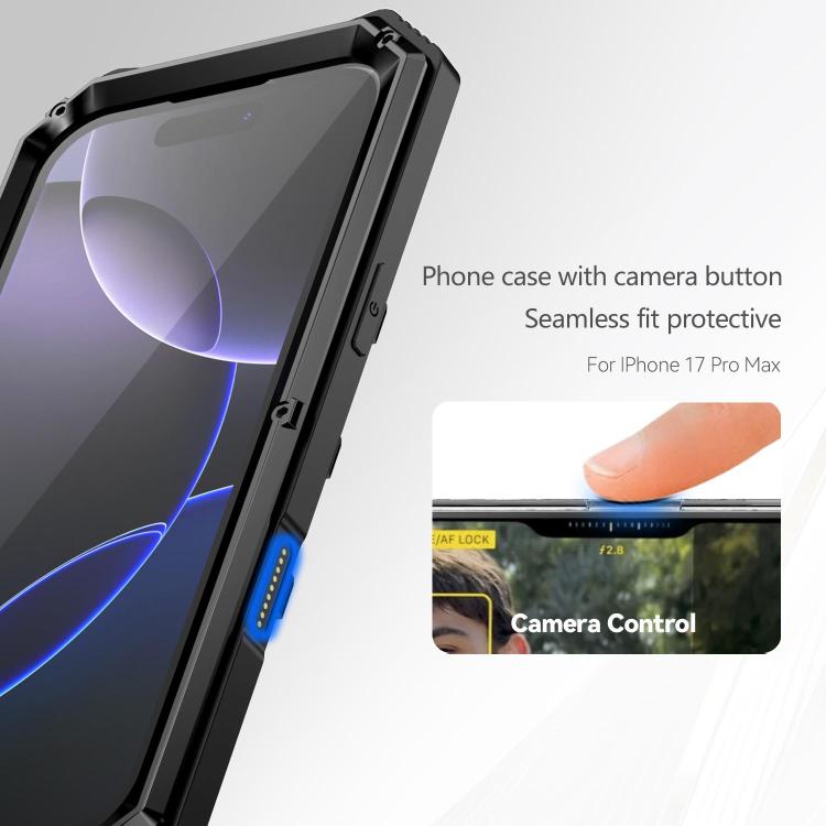R-JUST Life Waterproof Dustproof Shockproof Holder Phone Case, For iPhone 18 Pro, For iPhone 18 Pro Max, For iPhone 17e / 16e, For iPhone 17 Pro Max, For iPhone 17 Pro, For iPhone 17, For iPhone 16 Pro Max, For iPhone 16 Plus