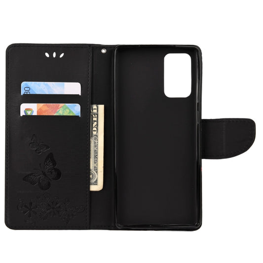 Butterflies flip leather wallet case for Samsung Galaxy Note20 featuring multiple card slots