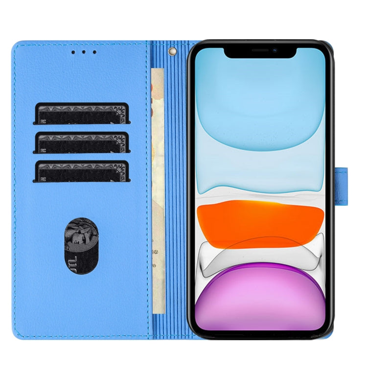 Cartoon Elephant Embossed Leather Phone Case, For iPhone 11, For iPhone 11 Pro, For iPhone X / XS, For iPhone XR