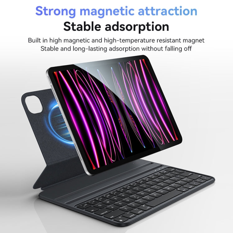 Étui en cuir avec clavier magnétique double face Yesido, pour iPad Pro 11 (2022) / Air 10.9 (2022) et iPad 10e génération (2022)