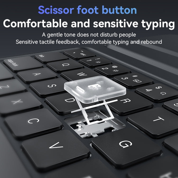 Étui en cuir avec clavier magnétique double face Yesido, pour iPad Pro 11 (2022) / Air 10.9 (2022) et iPad 10e génération (2022)