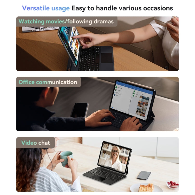 Étui en cuir avec clavier magnétique double face Yesido, pour iPad Pro 11 (2022) / Air 10.9 (2022) et iPad 10e génération (2022)