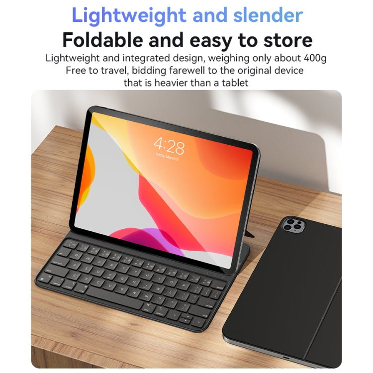 Étui en cuir avec clavier magnétique double face Yesido, pour iPad Pro 11 (2022) / Air 10.9 (2022) et iPad 10e génération (2022)