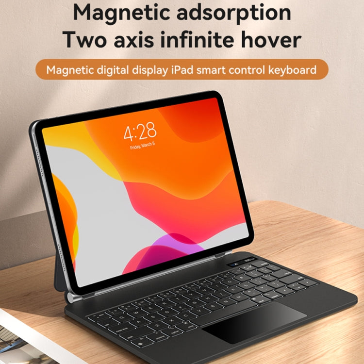 Étui en cuir magnétique avec clavier et écran numérique à clip double face Yesido