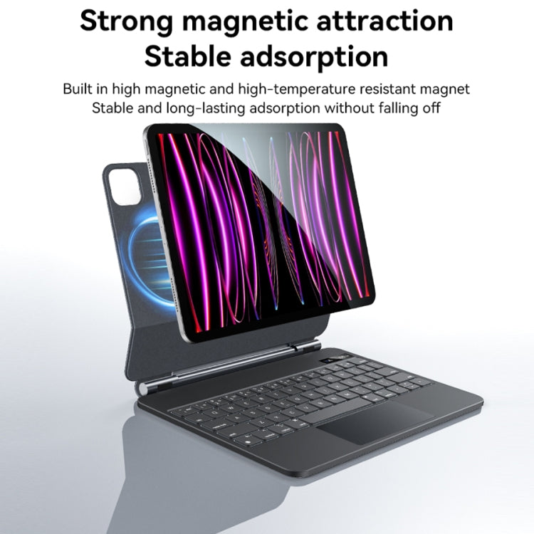 Étui en cuir magnétique avec clavier et écran numérique à clip double face Yesido