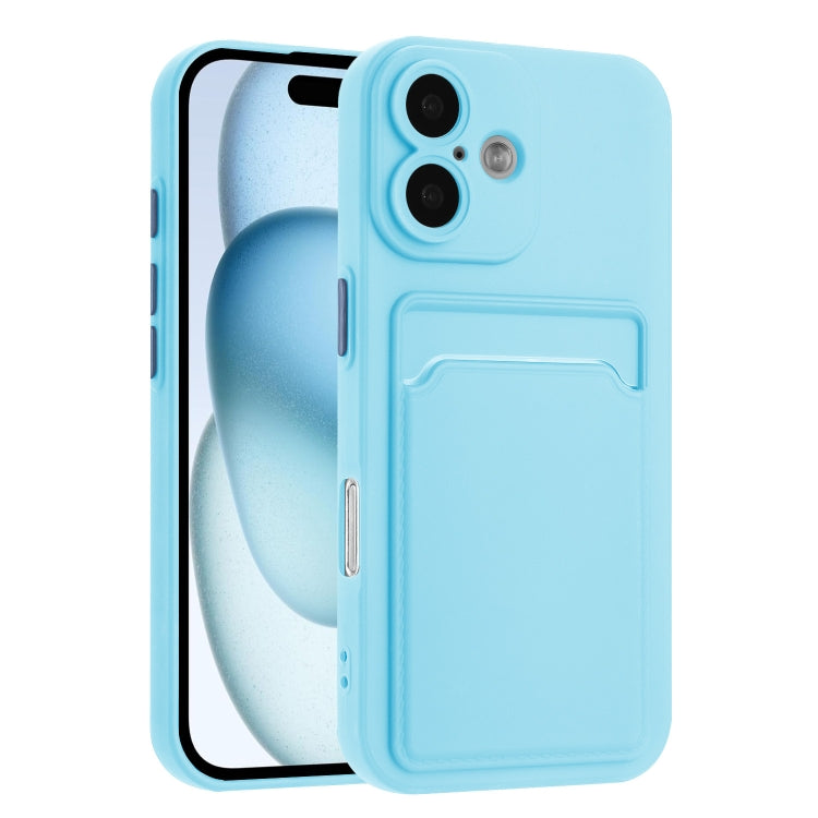 Skin Feel Card Contrast Color Button TPU Phone Case, For iPhone 16 Plus, For iPhone 16