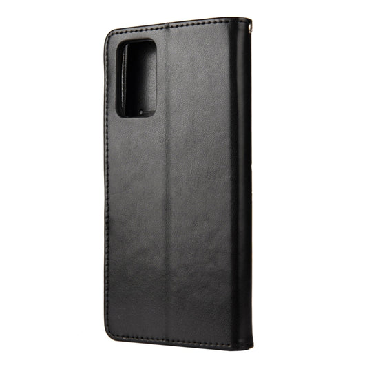 Leather wallet case for Note20 Ultra featuring butterfly motif and multiple card holders