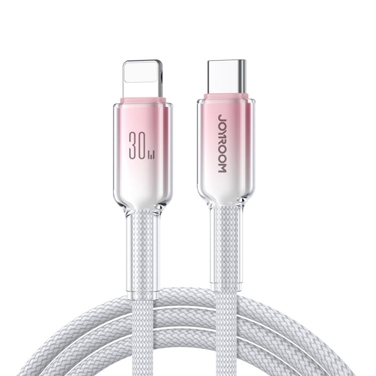 Câble de données et de charge rapide JOYROOM S-A42 Crystal Clear Series, longueur : 1,2 m, câble Type-C vers Type-C, câble Type-C vers 8 broches, câble USB vers Type-C, câble USB vers 8 broches