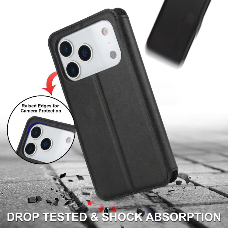 Coque de téléphone antichoc en cuir PU et TPU, pour iPhone 16 Pro Max, iPhone 16 Pro, iPhone 16 Plus, iPhone 16