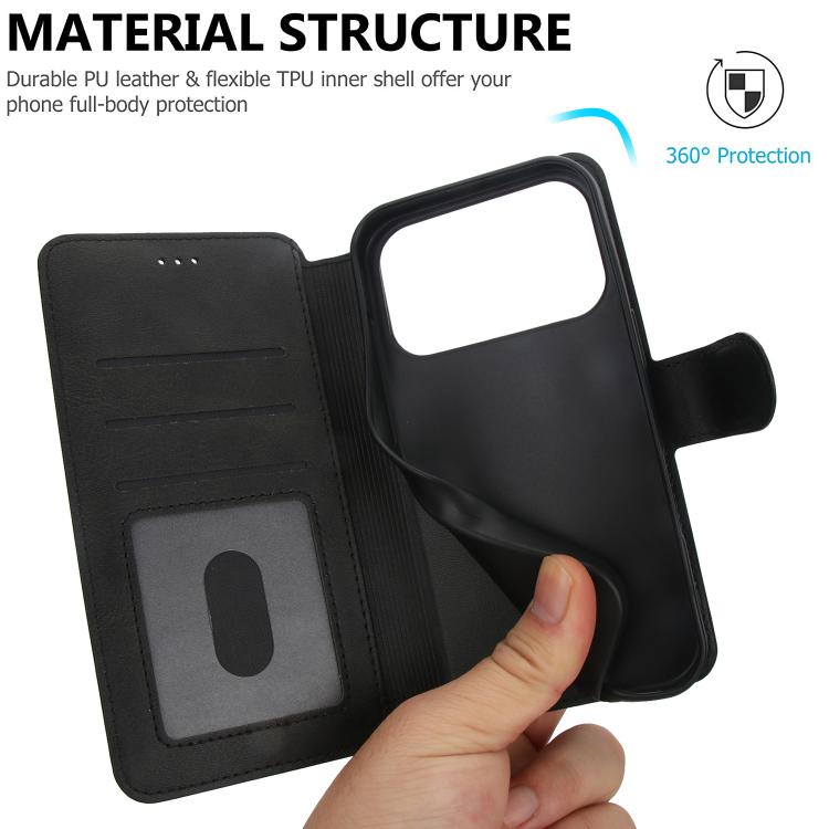 Coque de téléphone antichoc en cuir PU et TPU, pour iPhone 16 Pro Max, iPhone 16 Pro, iPhone 16 Plus, iPhone 16