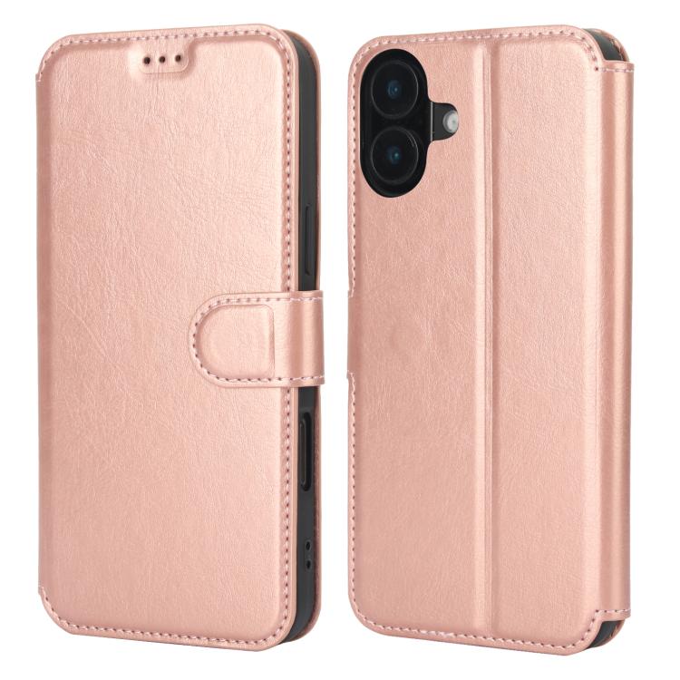 Coque de téléphone antichoc en cuir PU et TPU, pour iPhone 16 Pro Max, iPhone 16 Pro, iPhone 16 Plus, iPhone 16