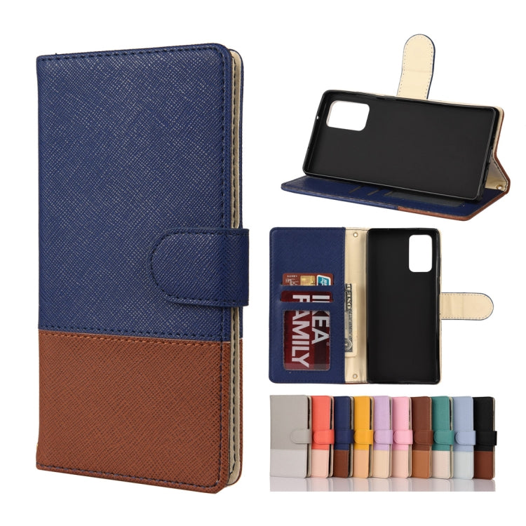 Color Splicing Horizontal Flip Leather Case with Holder & Card Slots & Wallet & Photo Frame, For Samsung Galaxy Note20, For Samsung Galaxy Note20 Ultra