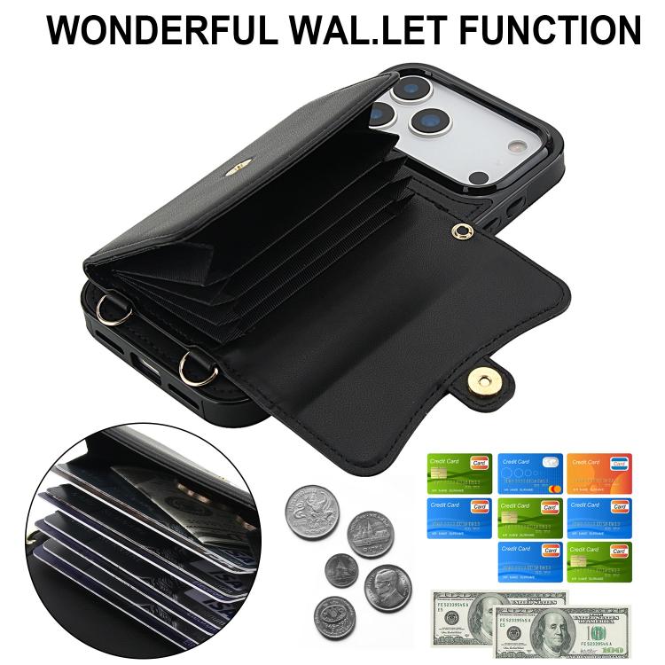 RFID Card Slot Phone Case with Long Lanyard, For iPhone 18 Pro / 17 Pro, For iPhone 18 Pro Max / 17 Pro Max, For iPhone 17, For iPhone  Air