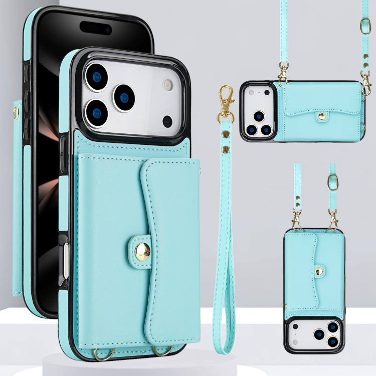 RFID Card Slot Phone Case with Long Lanyard, For iPhone 18 Pro / 17 Pro, For iPhone 18 Pro Max / 17 Pro Max, For iPhone 17, For iPhone  Air