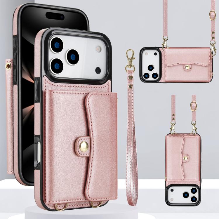 RFID Card Slot Phone Case with Long Lanyard, For iPhone 18 Pro / 17 Pro, For iPhone 18 Pro Max / 17 Pro Max, For iPhone 17, For iPhone  Air