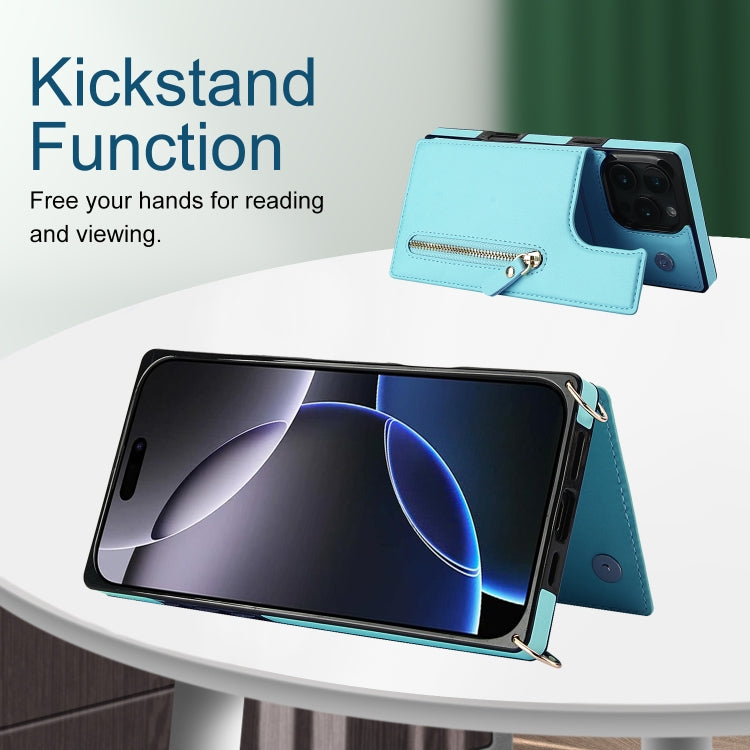 Cross-body Zipper Square Phone Case, For iPhone 16 Pro Max, For iPhone 16 Pro, For iPhone 16 Plus, For iPhone 16