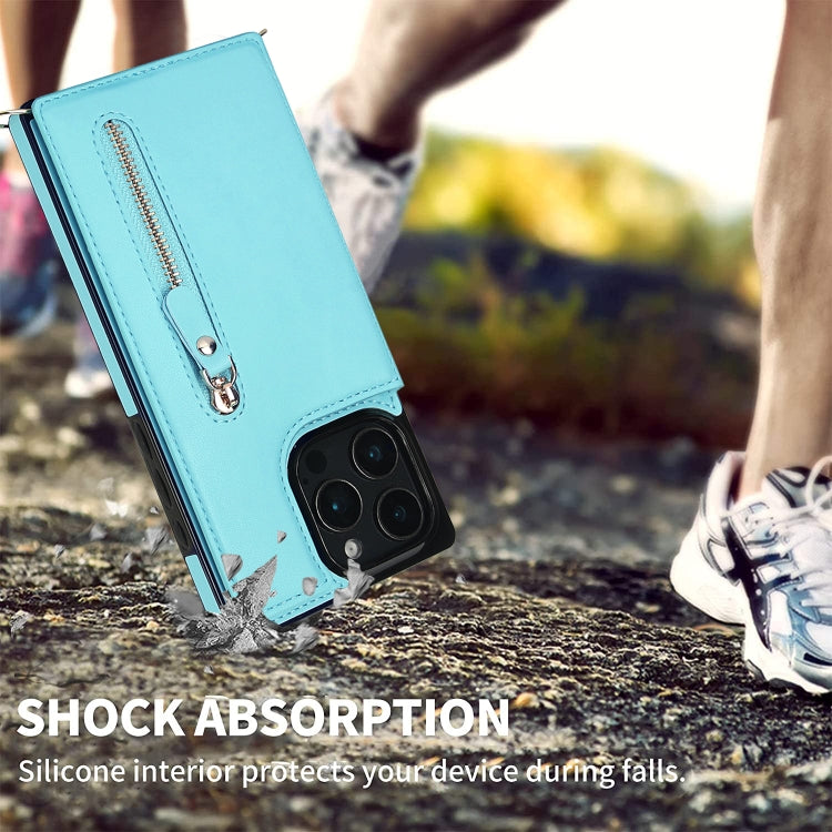 Cross-body Zipper Square Phone Case, For iPhone 16 Pro Max, For iPhone 16 Pro, For iPhone 16 Plus, For iPhone 16