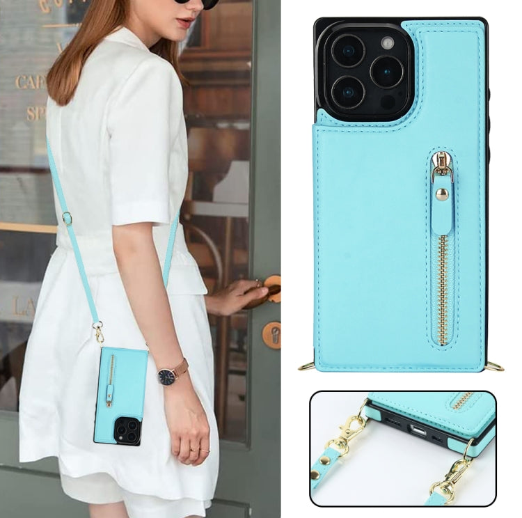 Cross-body Zipper Square Phone Case, For iPhone 16 Pro Max, For iPhone 16 Pro, For iPhone 16 Plus, For iPhone 16