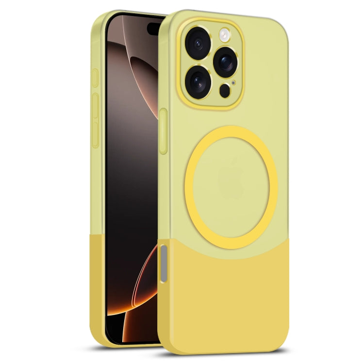 Dual Color Stitching MagSafe Magnetic PC Phone Case, For iPhone 16 Pro Max, For iPhone 16 Pro, For iPhone 16 Plus, For iPhone 16