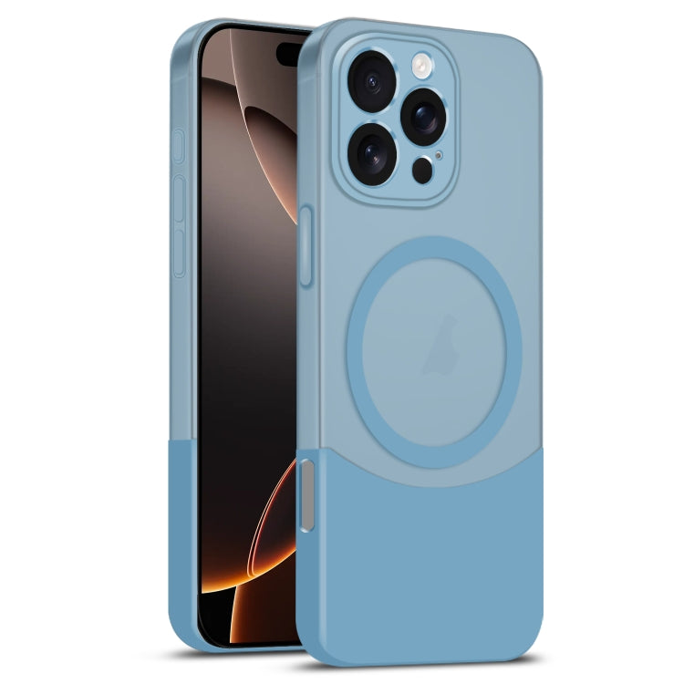 Dual Color Stitching MagSafe Magnetic PC Phone Case, For iPhone 16 Pro Max, For iPhone 16 Pro, For iPhone 16 Plus, For iPhone 16