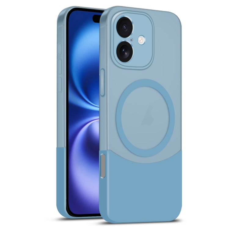 Dual Color Stitching MagSafe Magnetic PC Phone Case, For iPhone 16 Pro Max, For iPhone 16 Pro, For iPhone 16 Plus, For iPhone 16