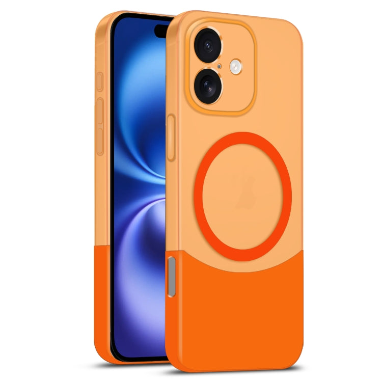 Dual Color Stitching MagSafe Magnetic PC Phone Case, For iPhone 16 Pro Max, For iPhone 16 Pro, For iPhone 16 Plus, For iPhone 16