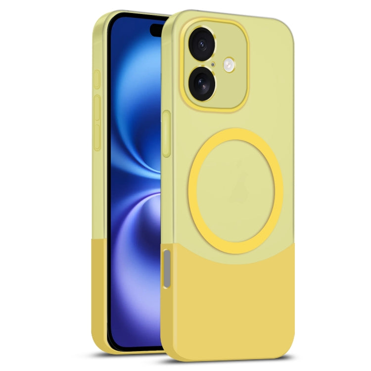 Dual Color Stitching MagSafe Magnetic PC Phone Case, For iPhone 16 Pro Max, For iPhone 16 Pro, For iPhone 16 Plus, For iPhone 16
