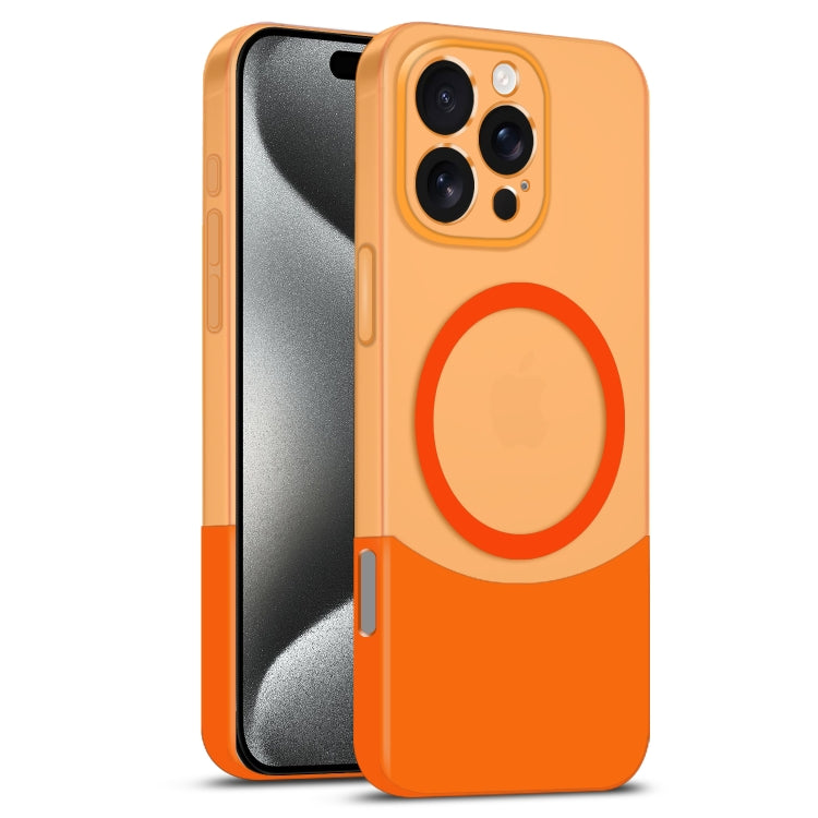 Dual Color Stitching MagSafe Magnetic PC Phone Case, For iPhone 15 Pro Max, For iPhone 15 Pro, For iPhone 15 Plus, For iPhone 15