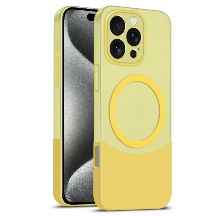 Dual Color Stitching MagSafe Magnetic PC Phone Case, For iPhone 15 Pro Max, For iPhone 15 Pro, For iPhone 15 Plus, For iPhone 15