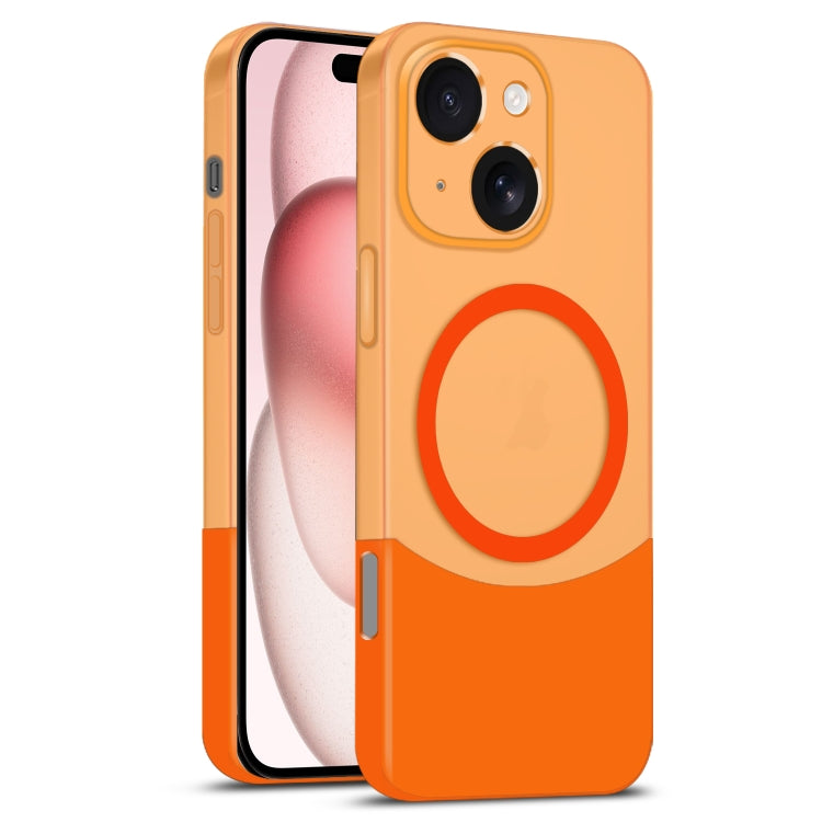 Dual Color Stitching MagSafe Magnetic PC Phone Case, For iPhone 15 Pro Max, For iPhone 15 Pro, For iPhone 15 Plus, For iPhone 15