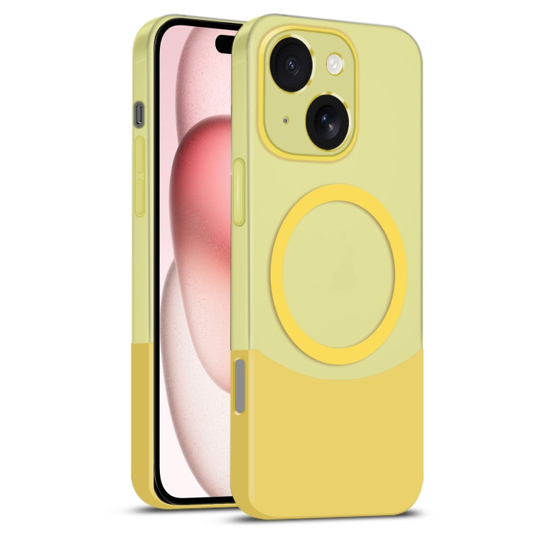Dual Color Stitching MagSafe Magnetic PC Phone Case, For iPhone 15 Pro Max, For iPhone 15 Pro, For iPhone 15 Plus, For iPhone 15