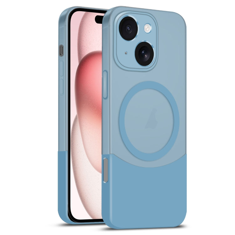 Dual Color Stitching MagSafe Magnetic PC Phone Case, For iPhone 15 Pro Max, For iPhone 15 Pro, For iPhone 15 Plus, For iPhone 15