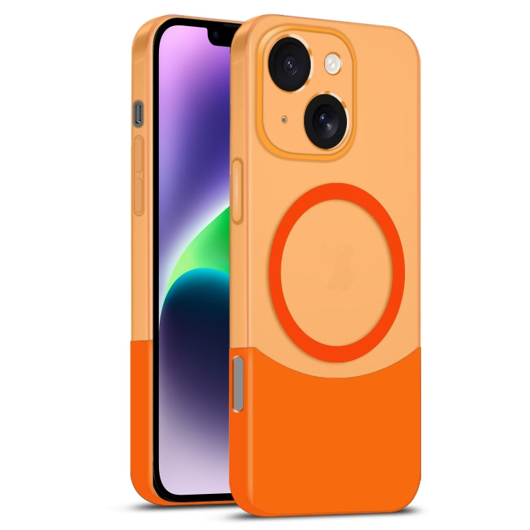Dual Color Stitching MagSafe Magnetic PC Phone Case, For iPhone 14 Plus, For iPhone 14, For iPhone 14 Pro, For iPhone 14 Pro Max