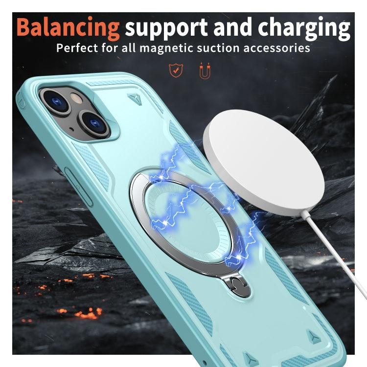PC Hybrid TPU Armor MagSafe Ring Holder Phone Case, For iPhone 15 Plus, For iPhone 15, For iPhone 14 Plus