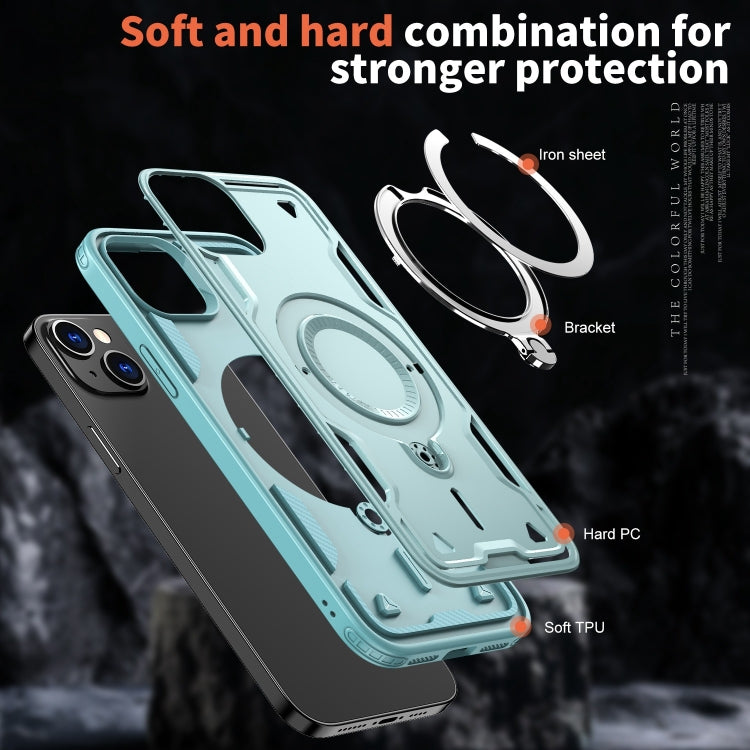 PC Hybrid TPU Armor MagSafe Ring Holder Phone Case, For iPhone 14, For iPhone 14 Pro, For iPhone 14 Pro Max