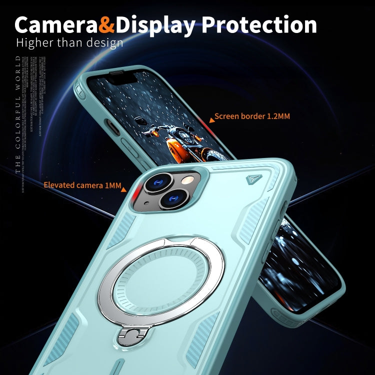 PC Hybrid TPU Armor MagSafe Ring Holder Phone Case, For iPhone 14, For iPhone 14 Pro, For iPhone 14 Pro Max