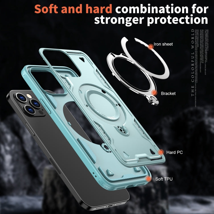 PC Hybrid TPU Armor MagSafe Ring Holder Phone Case, For iPhone 12 Pro Max, For iPhone 12 Pro, For iPhone 11