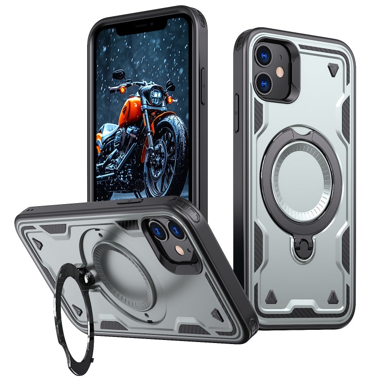 PC Hybrid TPU Armor MagSafe Ring Holder Phone Case, For iPhone 11, For iPhone XR