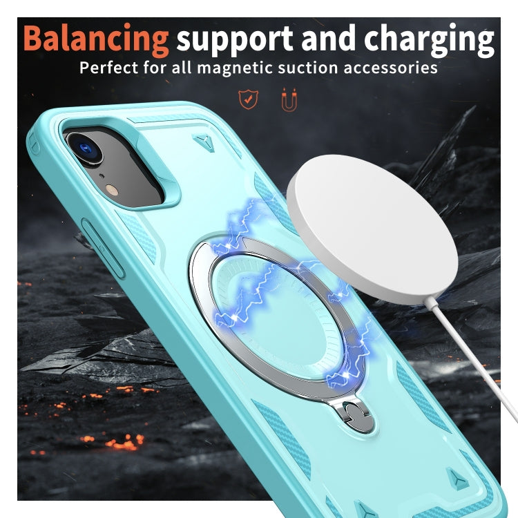 PC Hybrid TPU Armor MagSafe Ring Holder Phone Case, For iPhone XR