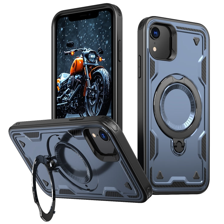PC Hybrid TPU Armor MagSafe Ring Holder Phone Case, For iPhone XR