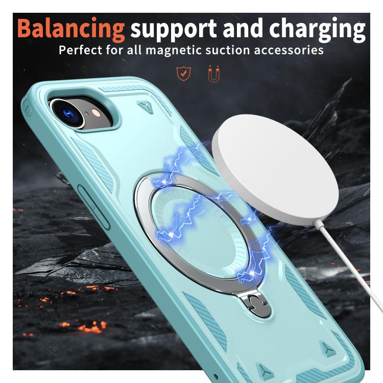 PC Hybrid TPU Armor MagSafe Ring Holder Phone Case, For iPhone 16e, For iPhone 15 Pro Max, For iPhone 15 Pro