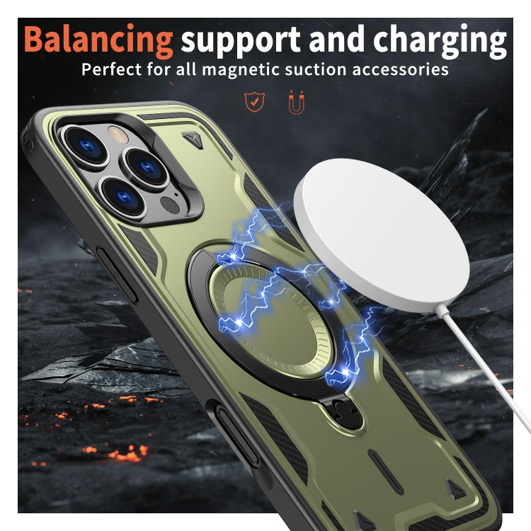 PC Hybrid TPU Armor MagSafe Ring Holder Phone Case, For iPhone 16 Pro Max, For iPhone 16 Pro, For iPhone 16 Plus