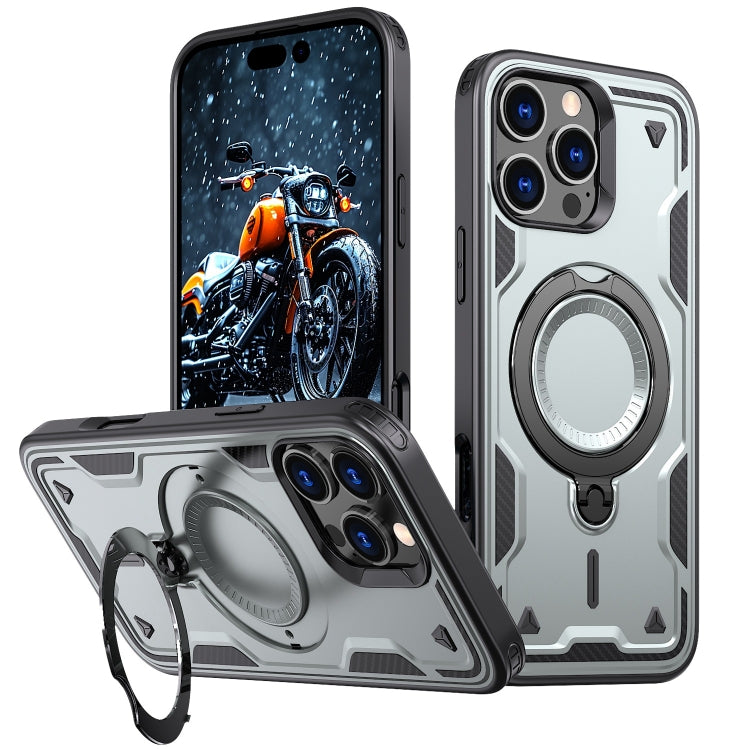 PC Hybrid TPU Armor MagSafe Ring Holder Phone Case, For iPhone 16 Pro Max, For iPhone 16 Pro, For iPhone 16 Plus