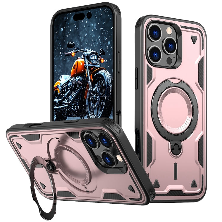 PC Hybrid TPU Armor MagSafe Ring Holder Phone Case, For iPhone 16 Pro Max, For iPhone 16 Pro, For iPhone 16 Plus