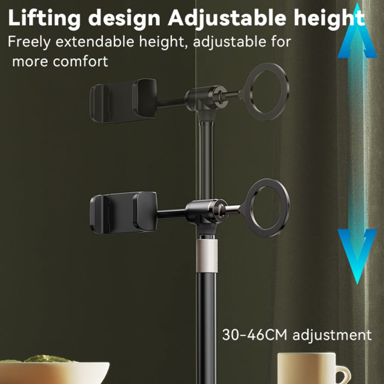 Yesido C297 Dual-use Live Broadcast Desktop Stand Metal Spring Clip / Magnetic Ring